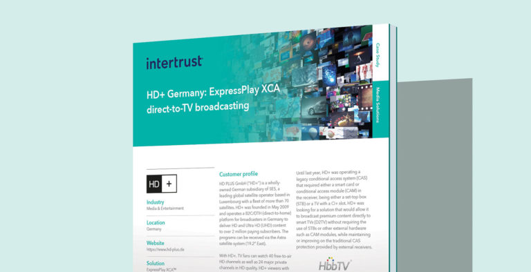 HD+ Germany: ExpressPlay XCA direct-to-TV broadcasting